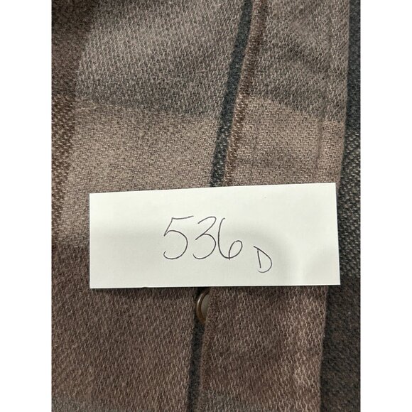 Vintage St Johns Bay Plaid Button Up Heavyweight Flannel Shirt Front Pocket SZ L - Picture 9 of 9